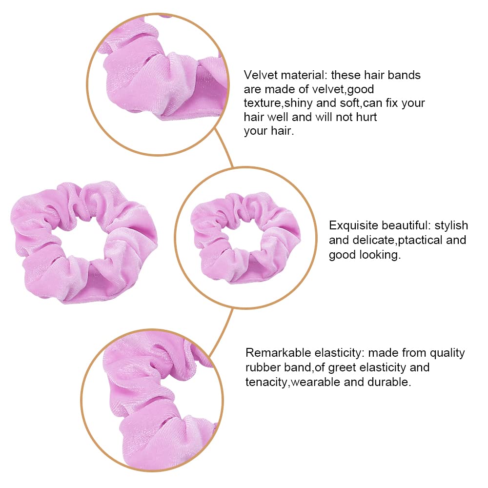 Didder scrunchies velours clair accessoire polyvalent pour toutes les saisons