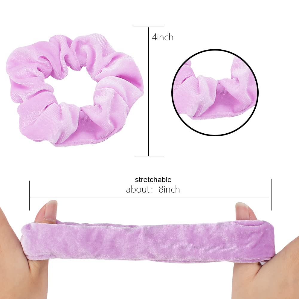 Didder scrunchies velours clair utilisation quotidienne élégante et confortable