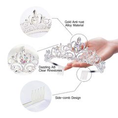 Tiare élégante Didder avec cristaux AB pour un look glamour.