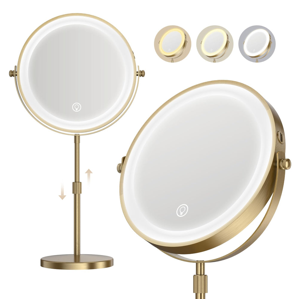 Miroir Dienmern éclairé — vue avant pour un maquillage précis et homogène.