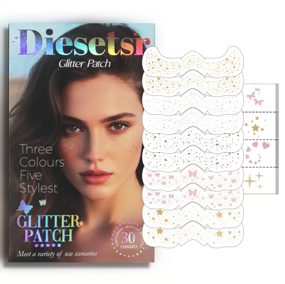 Diesetsr taches pailletees visage – ensemble de 30 pieces pour varier le look