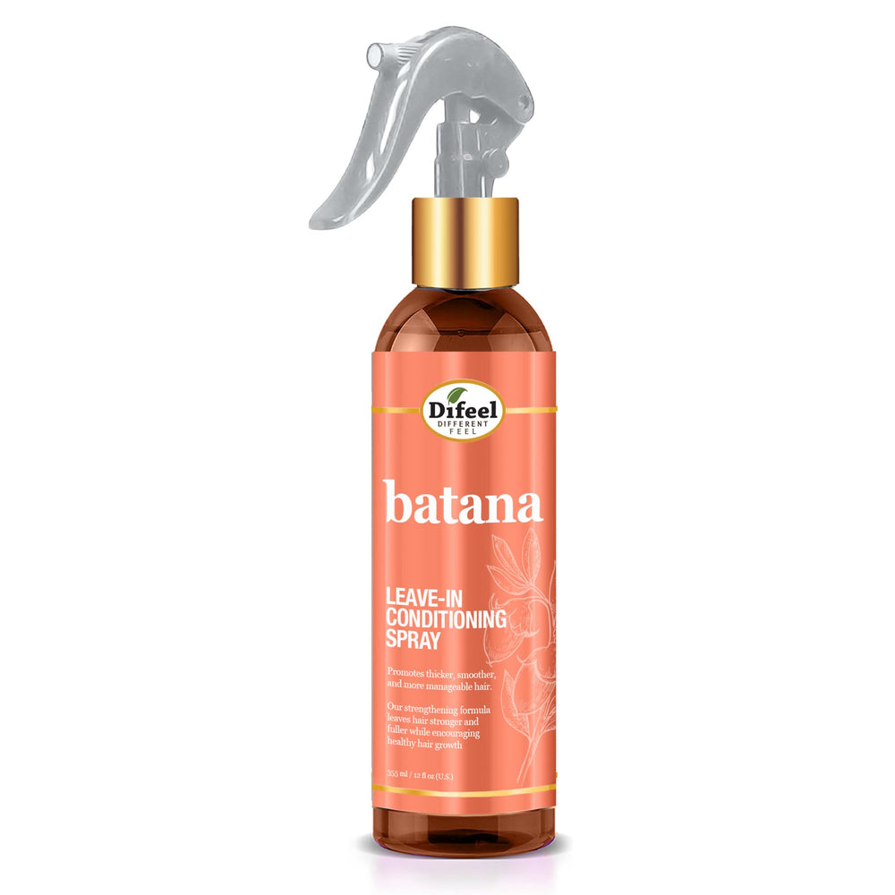Difeel Batana: spray soin-cheveux sans rinçage pour démêler et nourrir.