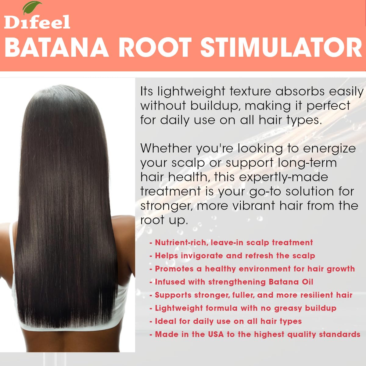 Difeel Batana: usage quotidien pour tous types de cheveux.