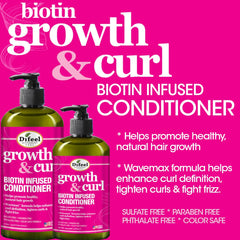Difeel Biotin Conditioner, boucles définition, douceur et coiffage facilité.