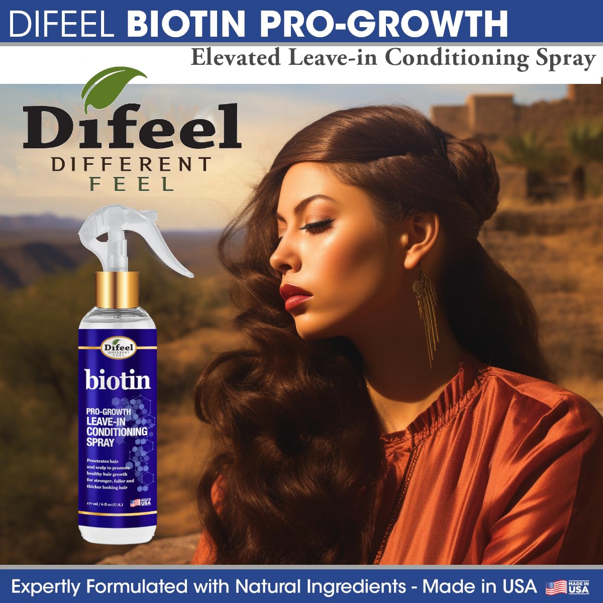 Application sur cheveux humides avec le soin Difeel Pro-Growth
