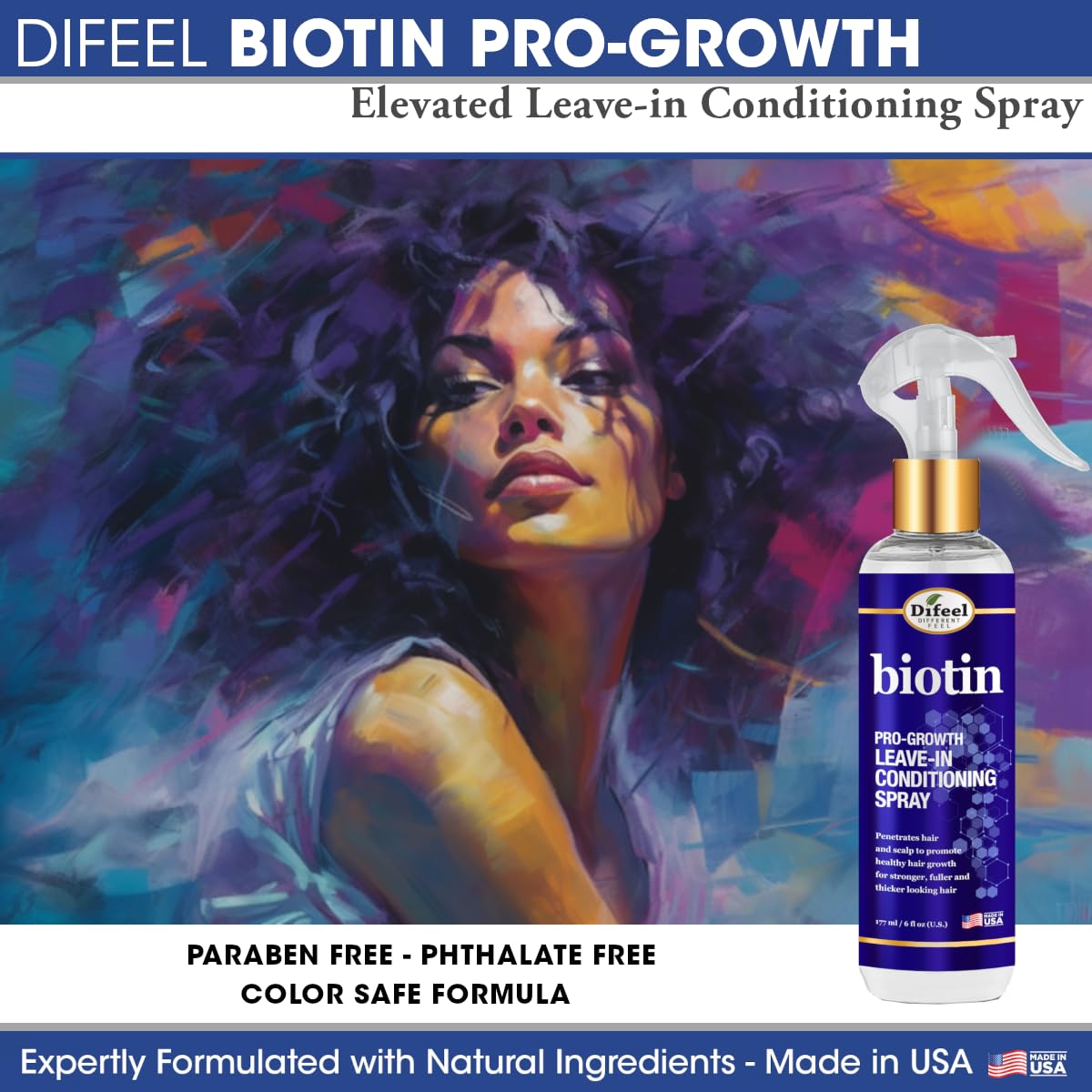 Texture légère de Difeel Pro-Growth apportant brillance et épaisseur