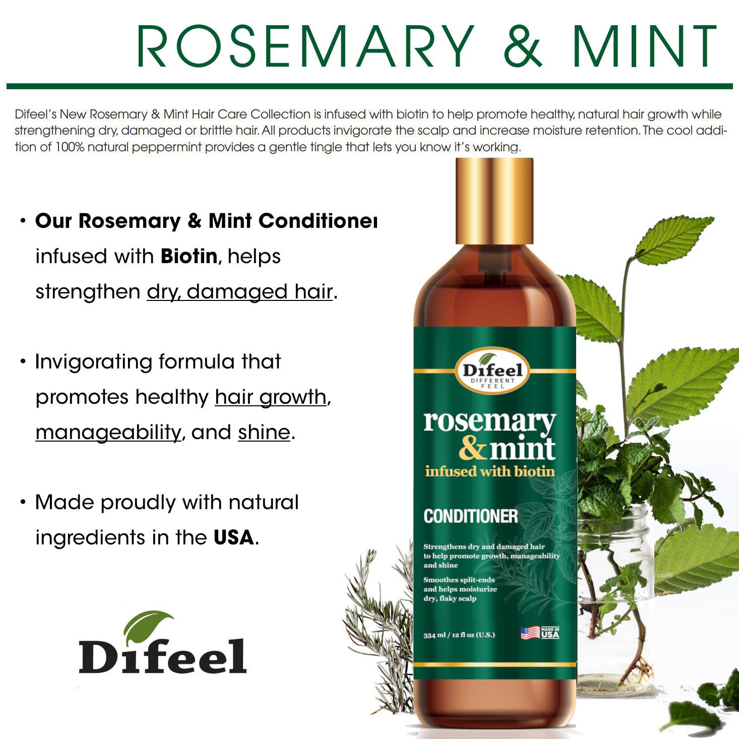 Texture crémeuse de Difeel – facilitant application et démêlage des cheveux.
