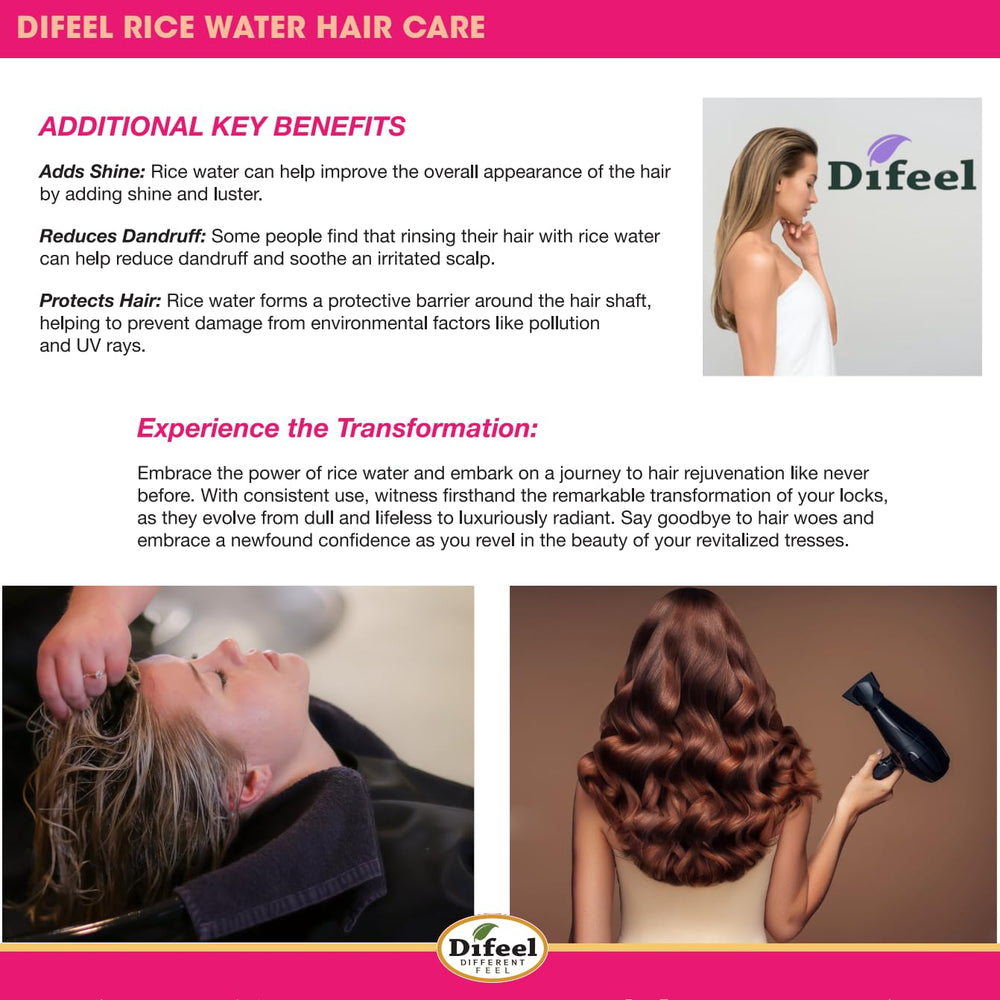 Difeel Eau de Riz – cuir chevelu nourri et apaisé.