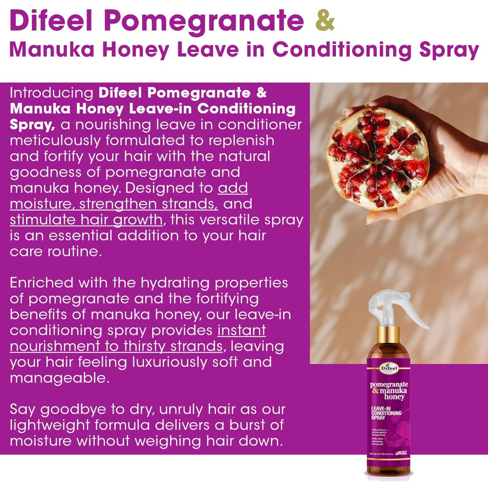 Difeel grenade et miel de Manuka – cheveux secs après l’application.