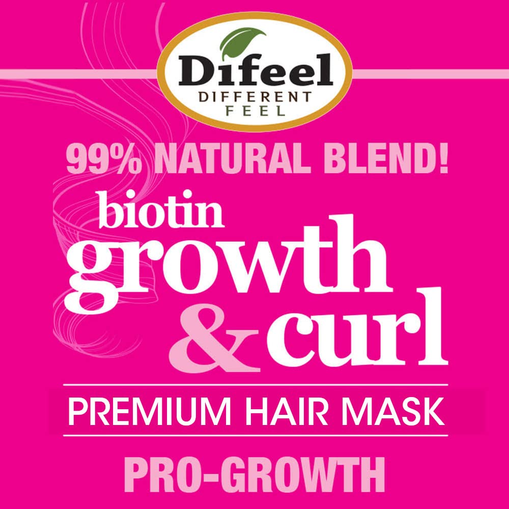Application du masque Difeel sur cheveux bouclés.