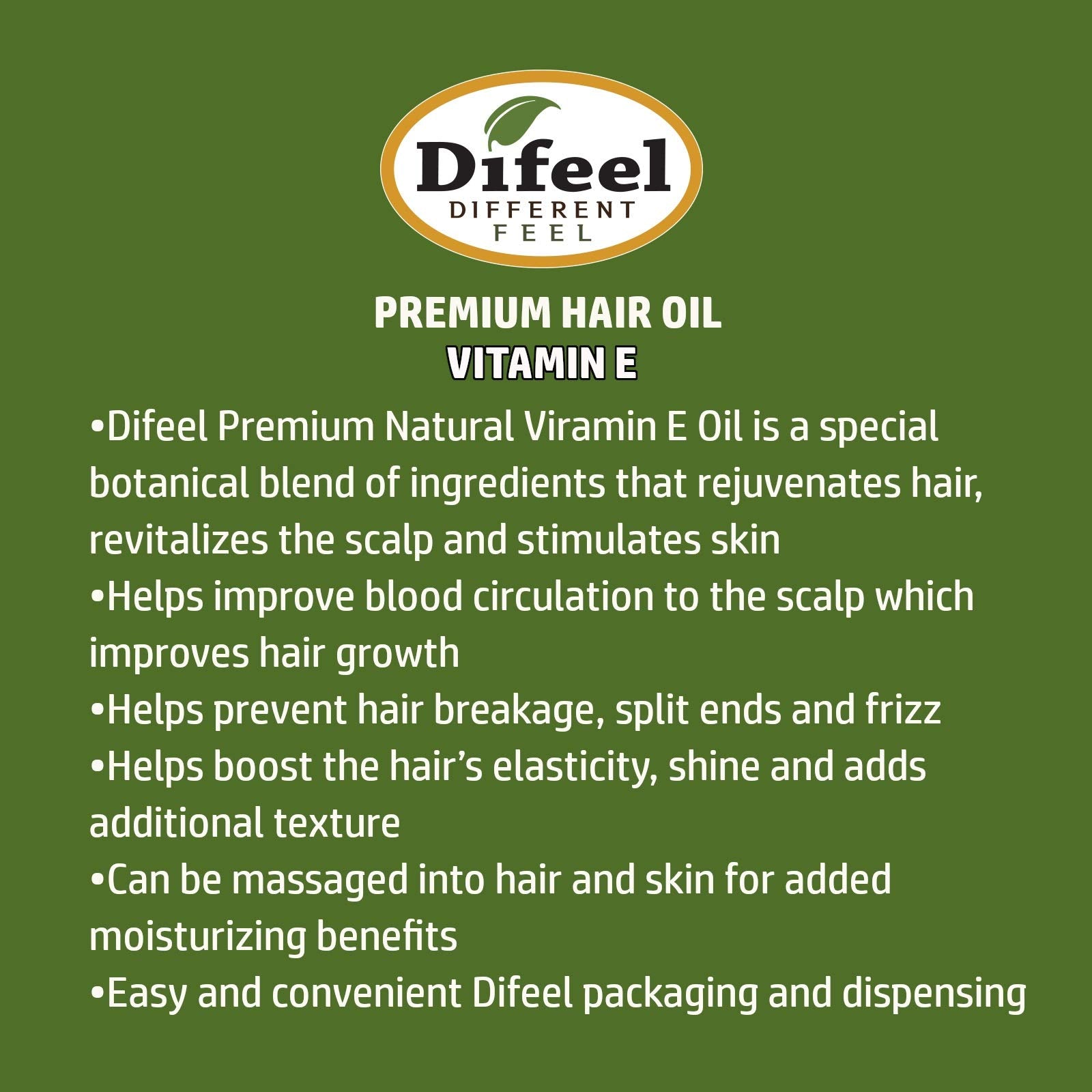 Formule à base d’herbes naturelles Difeel pour cheveux et cuir chevelu revitalisés.