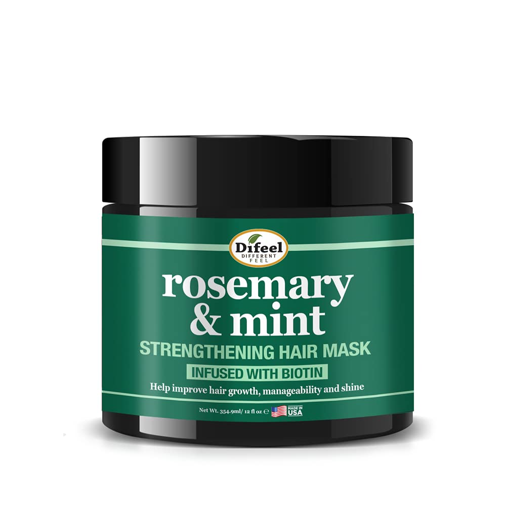 Difeel masque cheveux romarin-menthe, bouteille prête à nourrir les longueurs.
