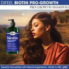 Difeel Pro-Croissance Biotine Shampoo mousse-douce: entrée en douceur pour une chevelure saine.