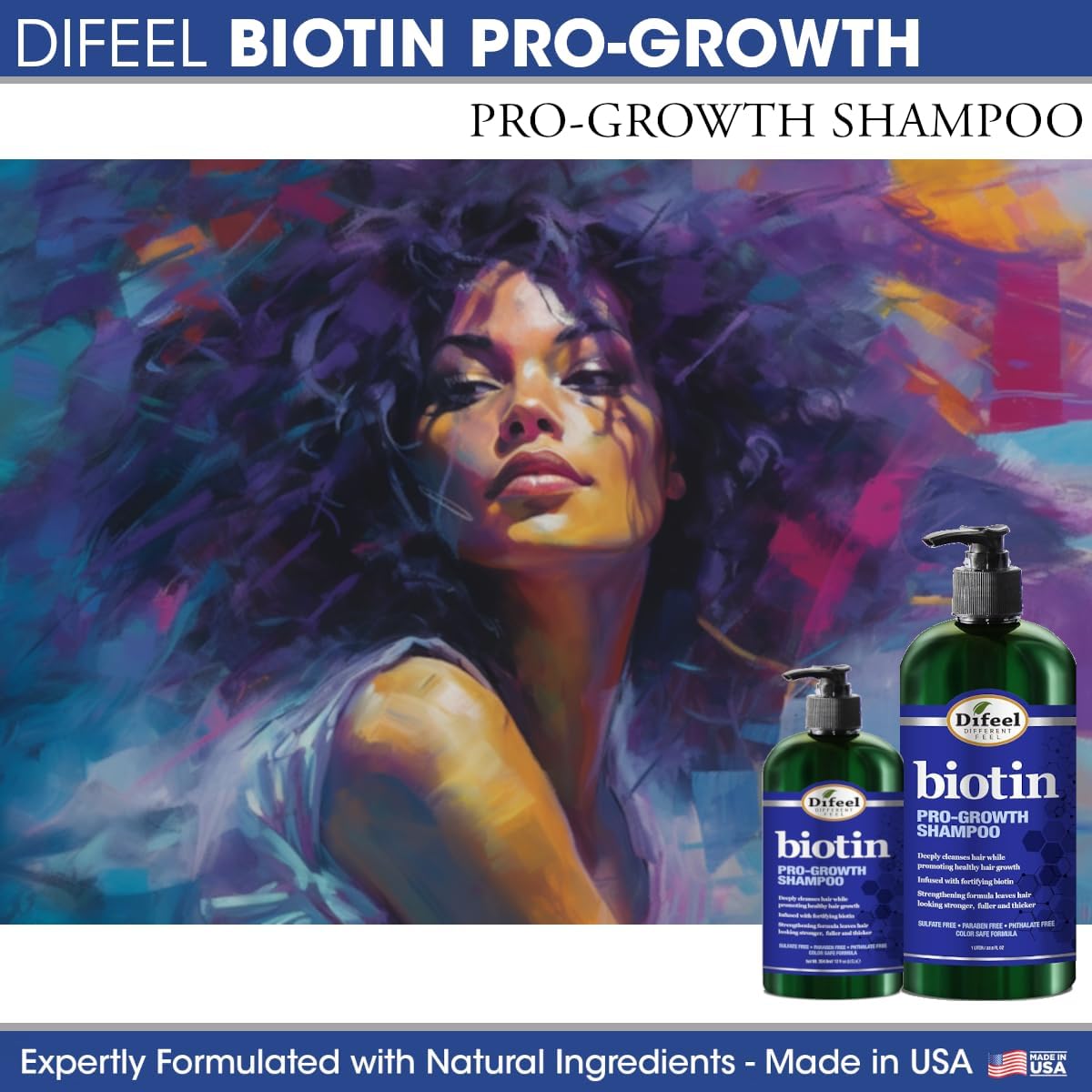 Difeel Pro-Croissance Biotine Shampoo sensation-fraiche: sensation de fraîcheur lors du lavage.