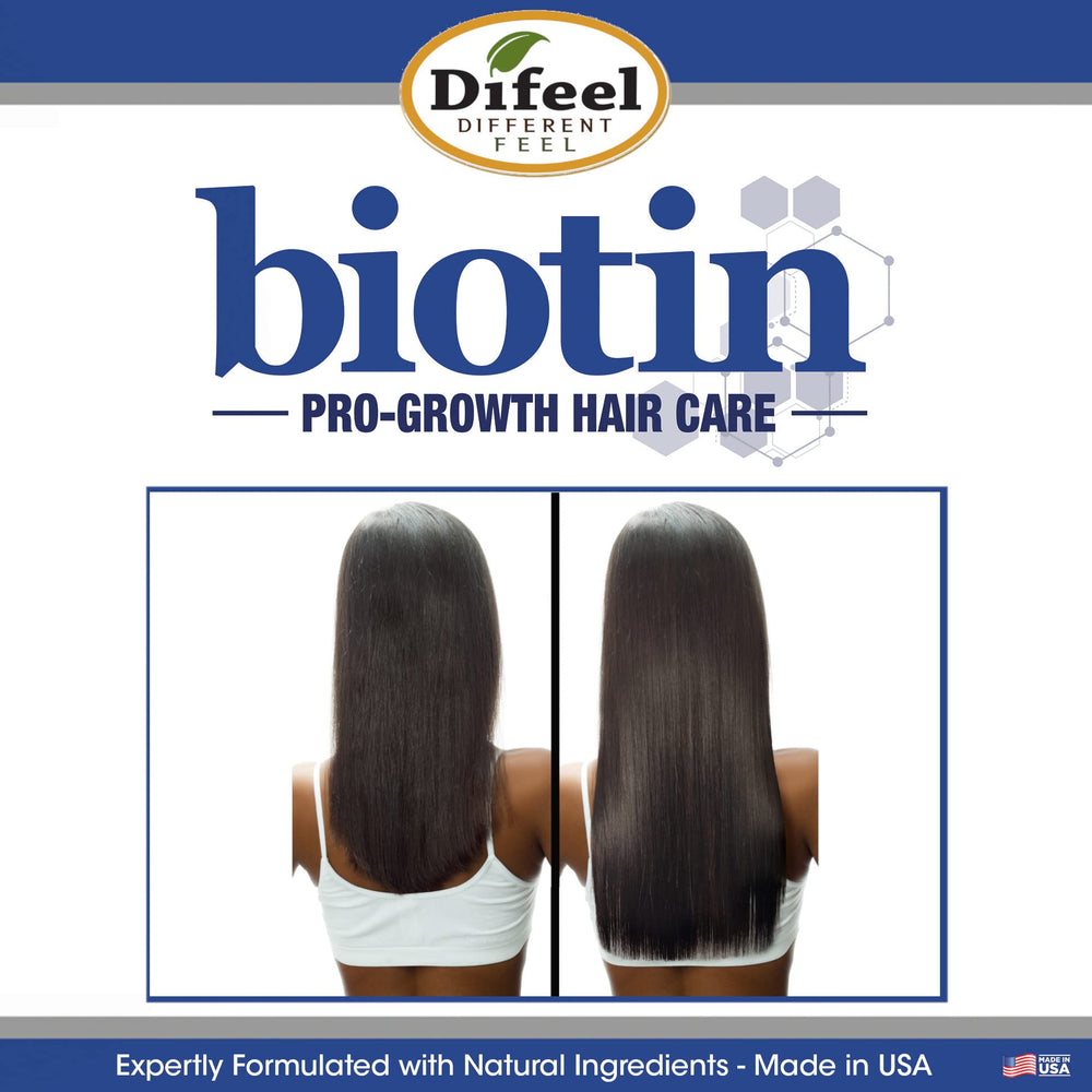 Difeel Pro-Growth Biotin Conditioner beside a towel-ready setup