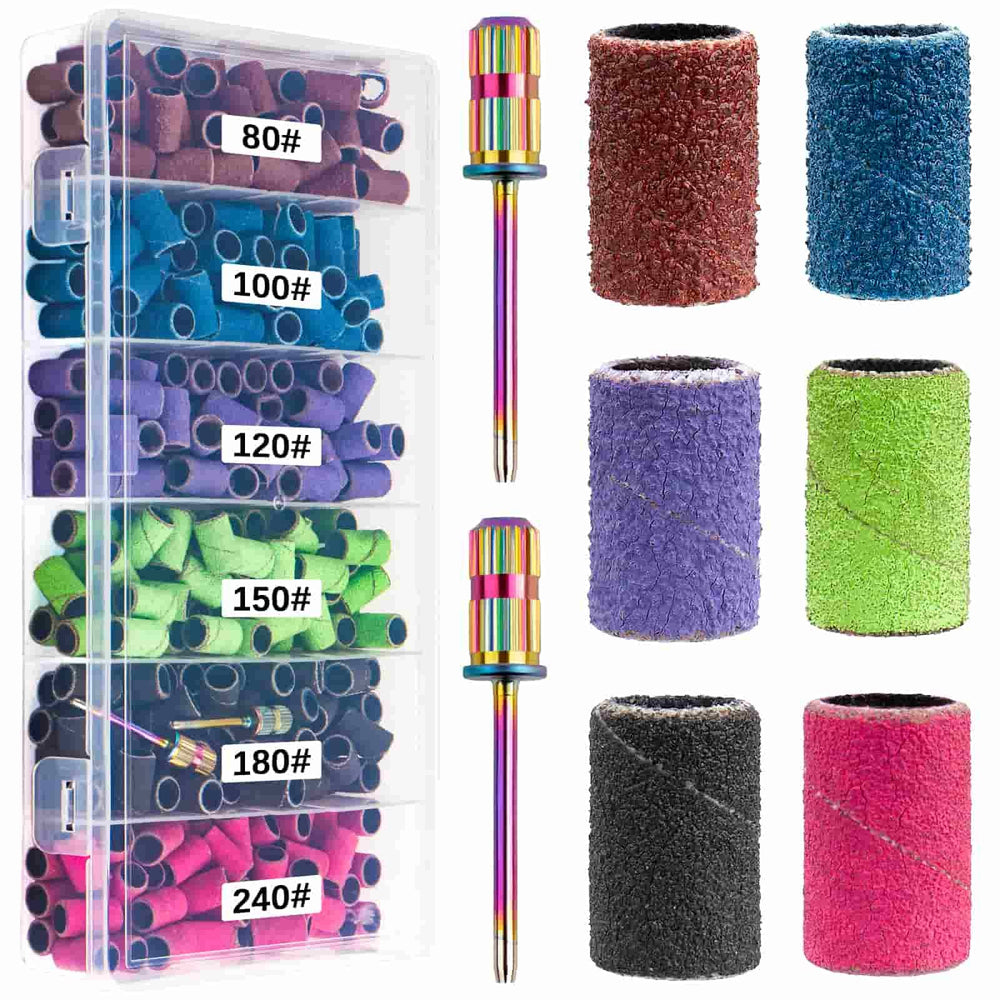 Bandes de sablage Difenni 80 grain pour ongles, finition douce et rapide.