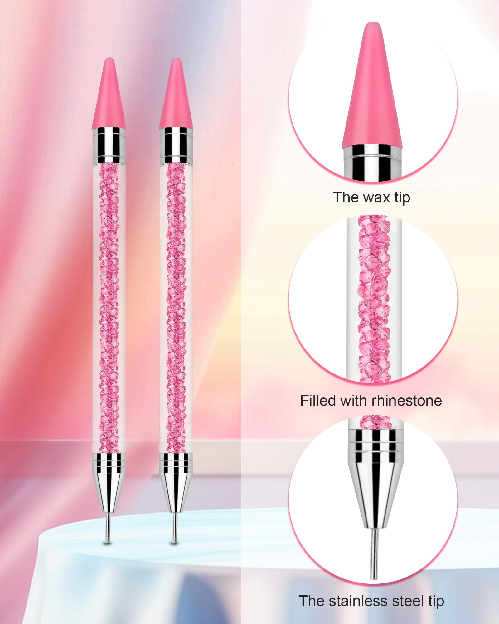 Embouts cire rose remplaçables Difenni pour des applications continues.