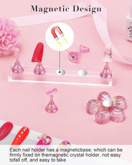 Ensemble Difenni affichage ongles échiquier avec système magnétique.