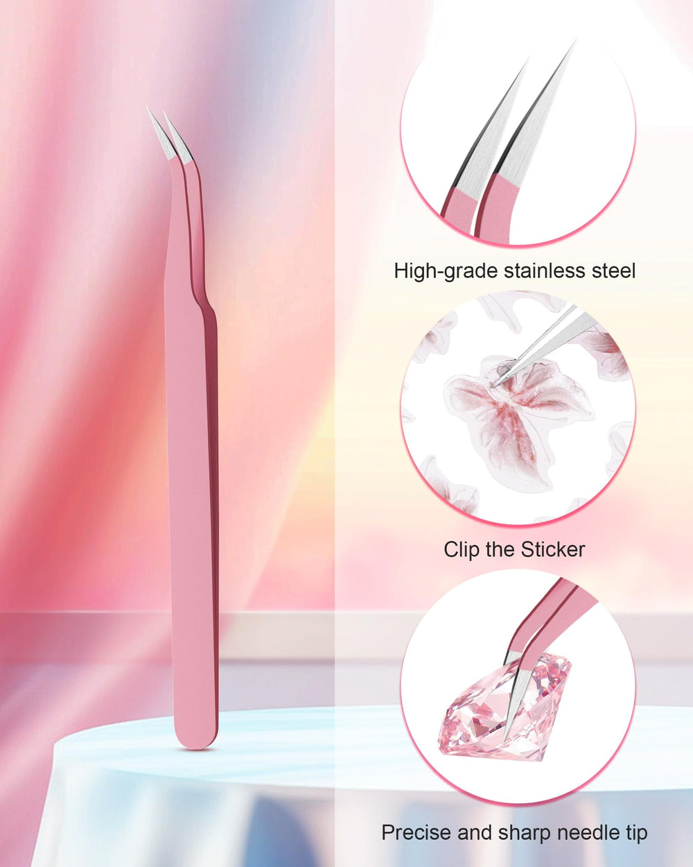 Difenni têtes cire remplaçables rose: embouts faciles à changer