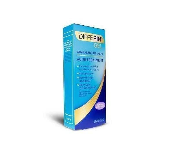 Visage avant et après l'utilisation du Differin Gel, illustration d'une amélioration du teint.