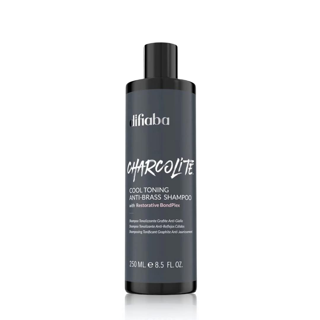 Charcolite après-shampooing de Difiaba, bouteille prolongeant les nuances froides et la douceur.