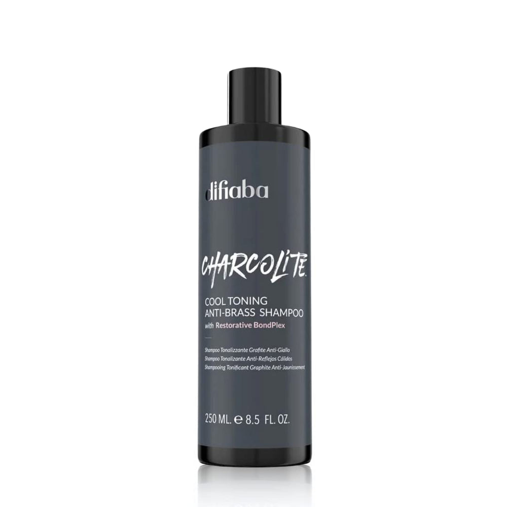 Charcolite après-shampooing de Difiaba, bouteille prolongeant les nuances froides et la douceur.