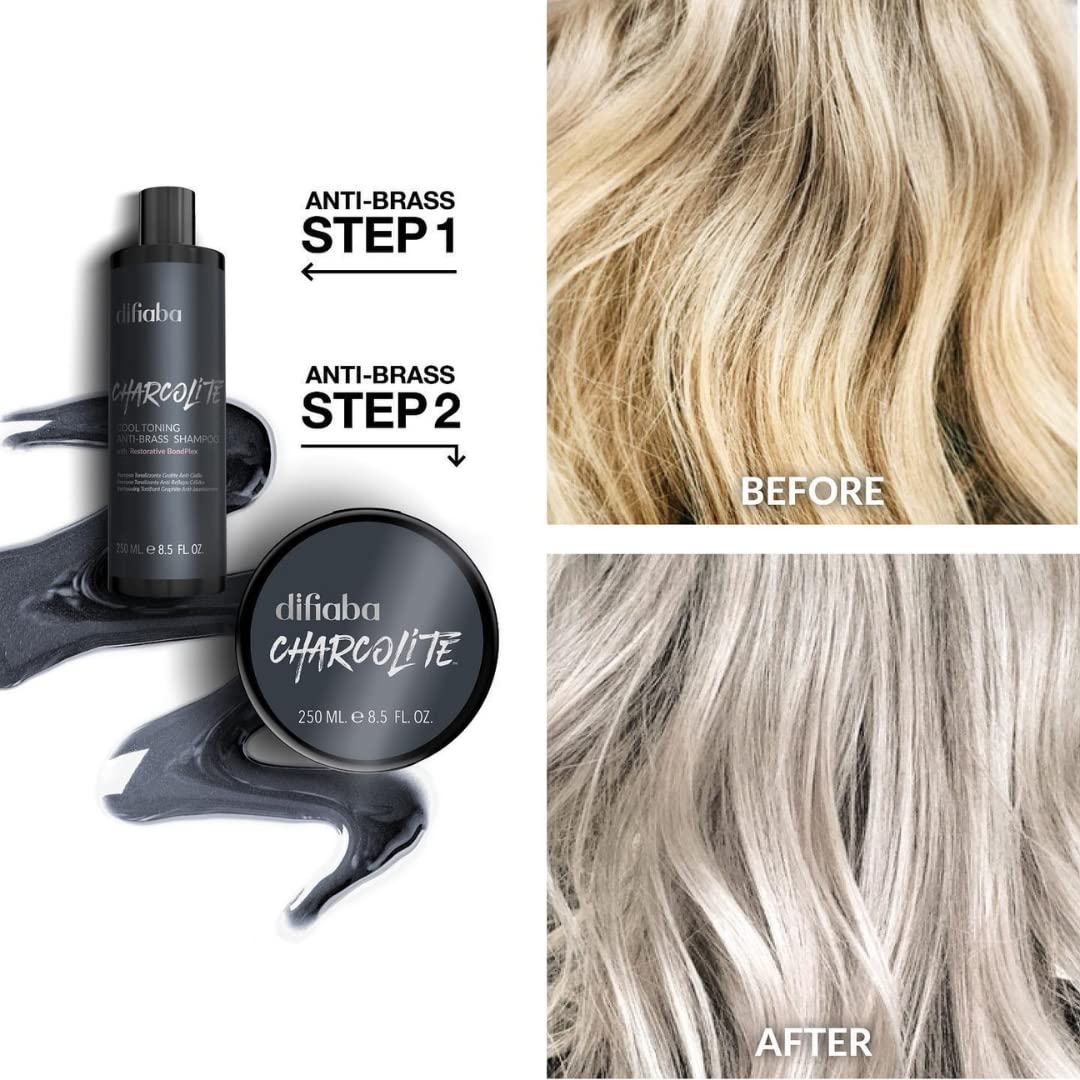 Charcolite sans sulfates de Difiaba, formule douce adaptée aux cheveux colorés.