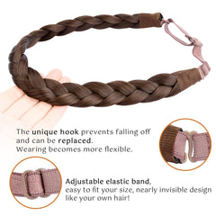 DIGUAN bandeau-cheveux natté épais, pour ajouter du volume rapidement