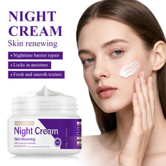 DIKAYI texture-creme-nuit non grasse, application fluide et absorption rapide.