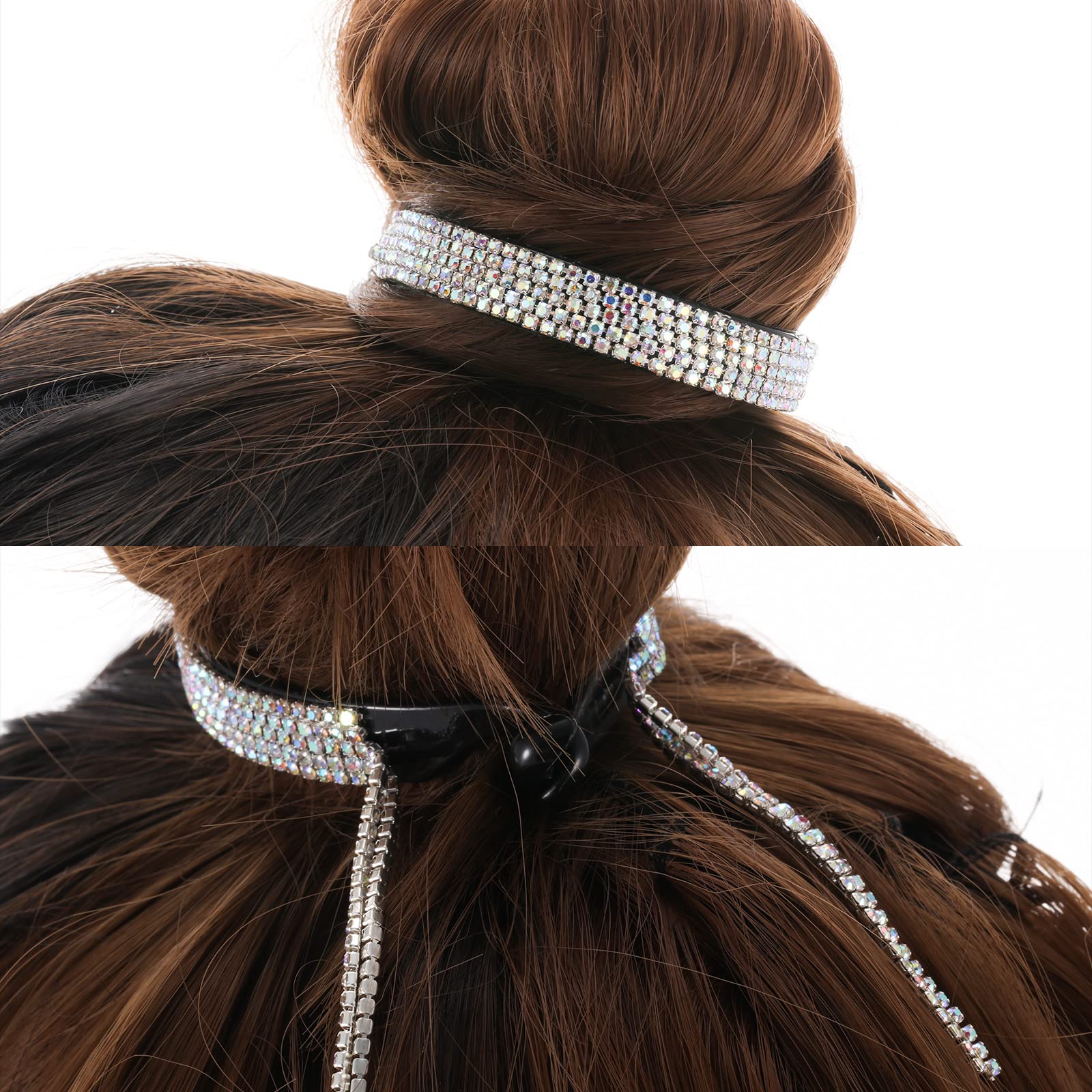 Couverture chignon Dilunave strass élégante pour un style raffiné.
