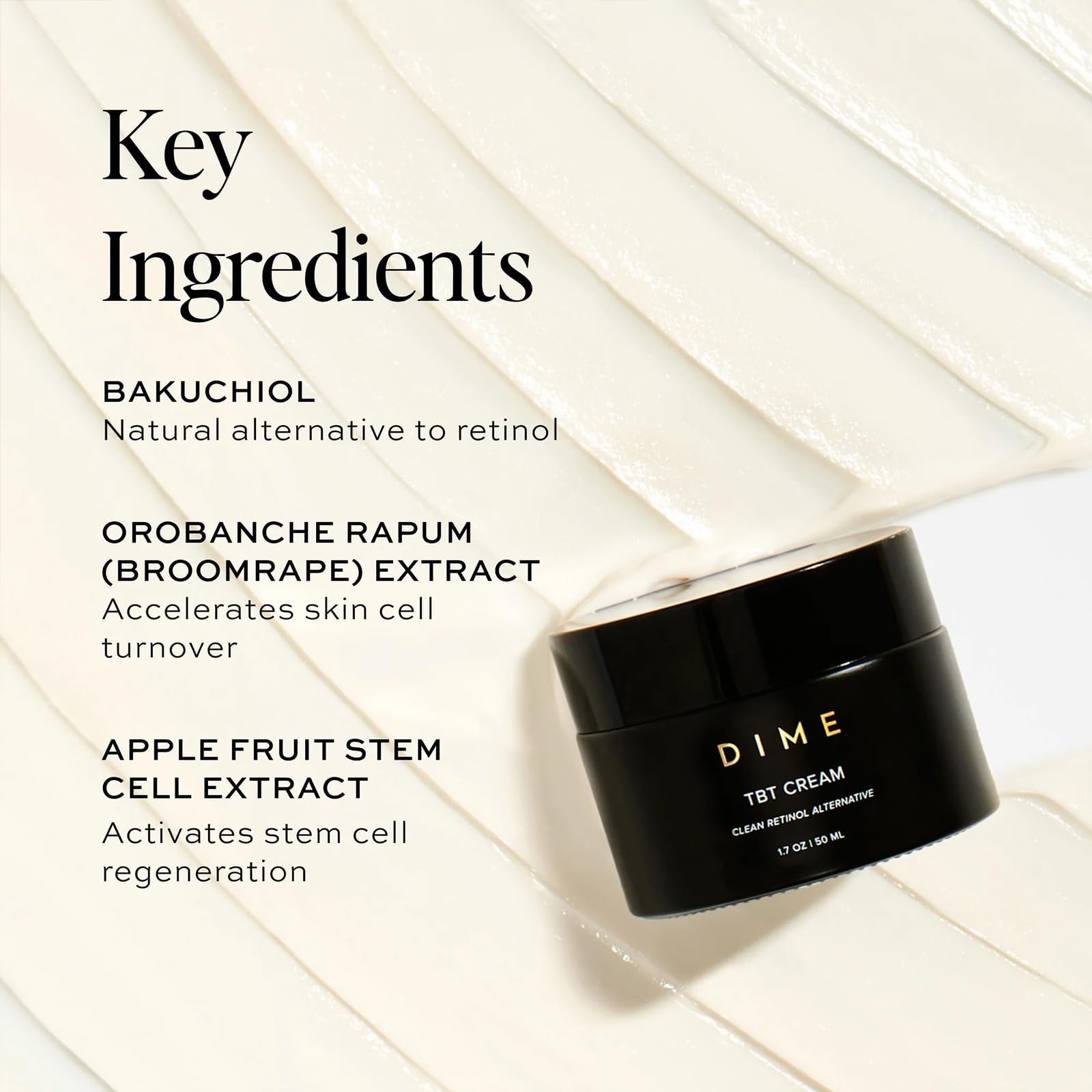 Application nocturne de la TBT Cream après le sérum DIME
