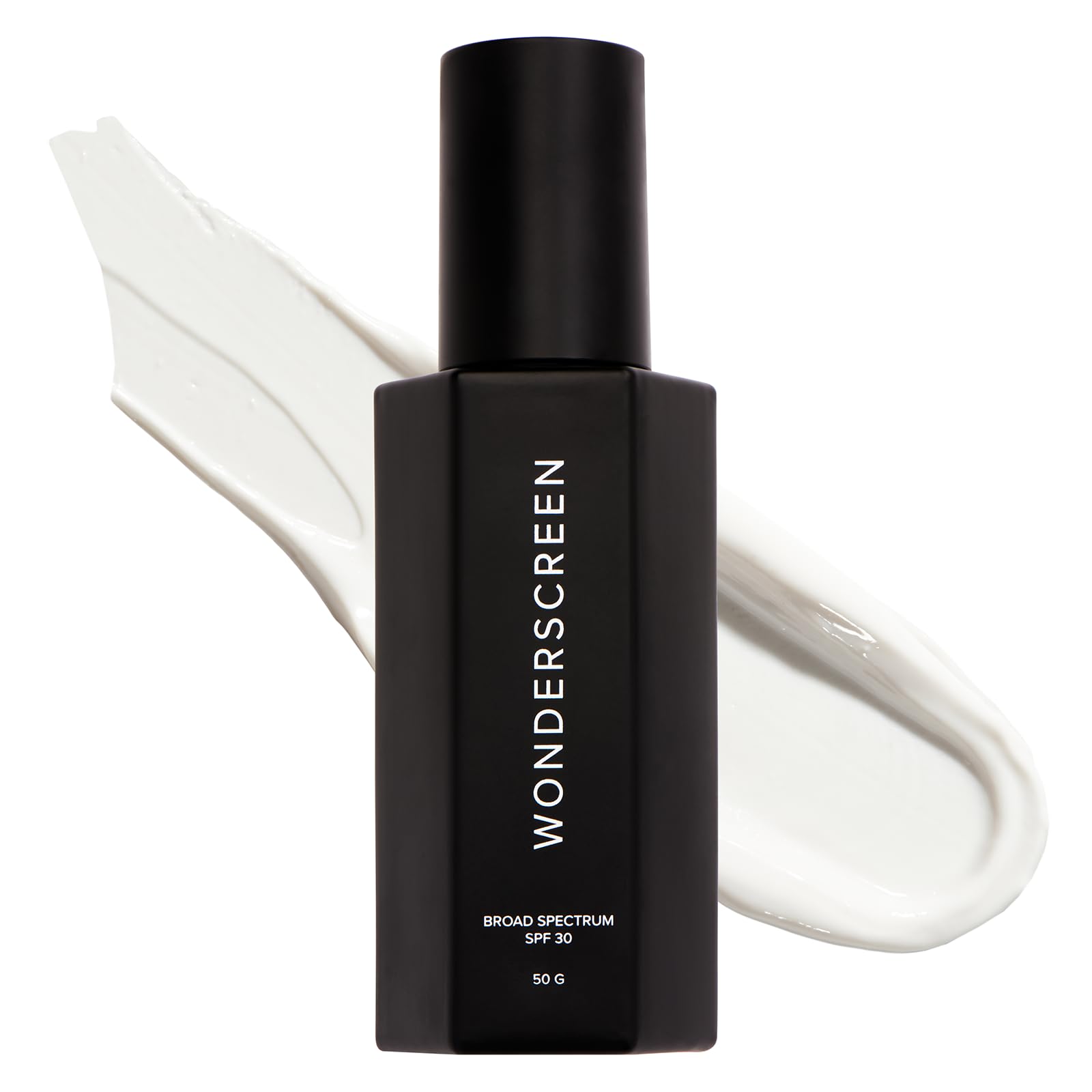 DIME Wonderscreen SPF30, bouteille versée, protection UV légère et non blanchissante.