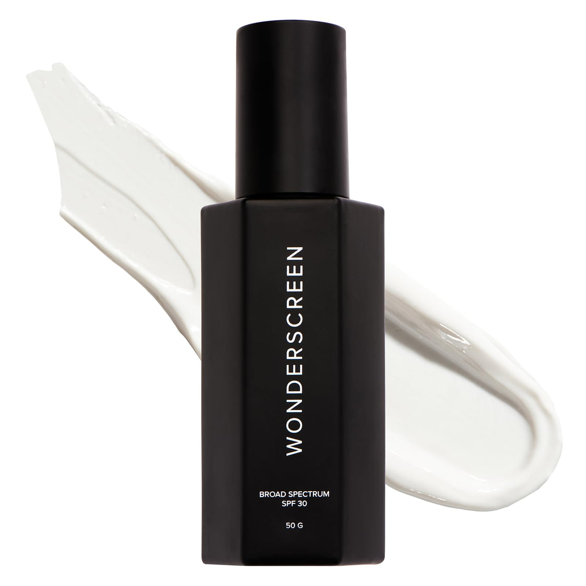 DIME Wonderscreen SPF30, bouteille versée, protection UV légère et non blanchissante.
