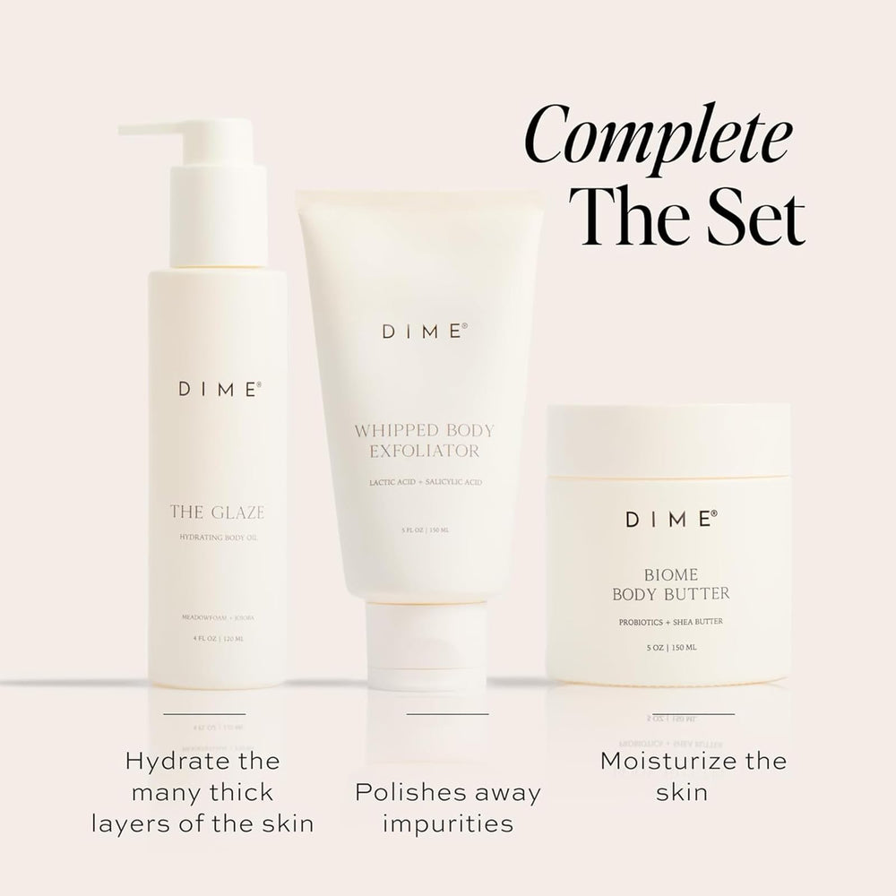 Emballage durable et vegan du DIME Biome Body Butter
