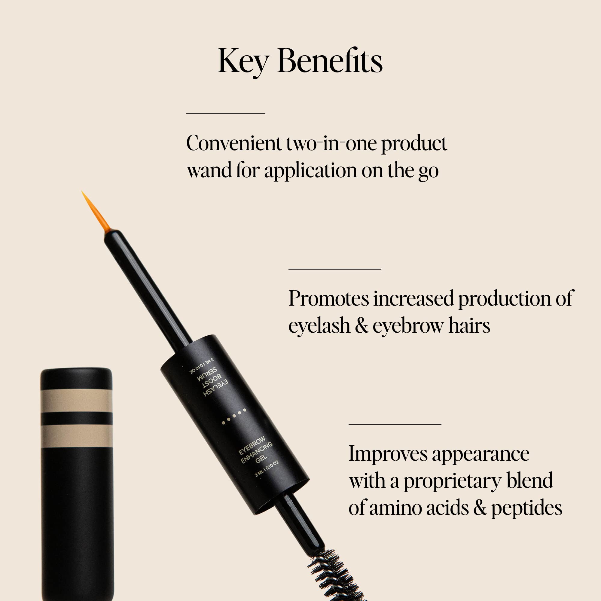 Flacon sérum cils 3 ml DIME pour des cils plus forts et plus longs.