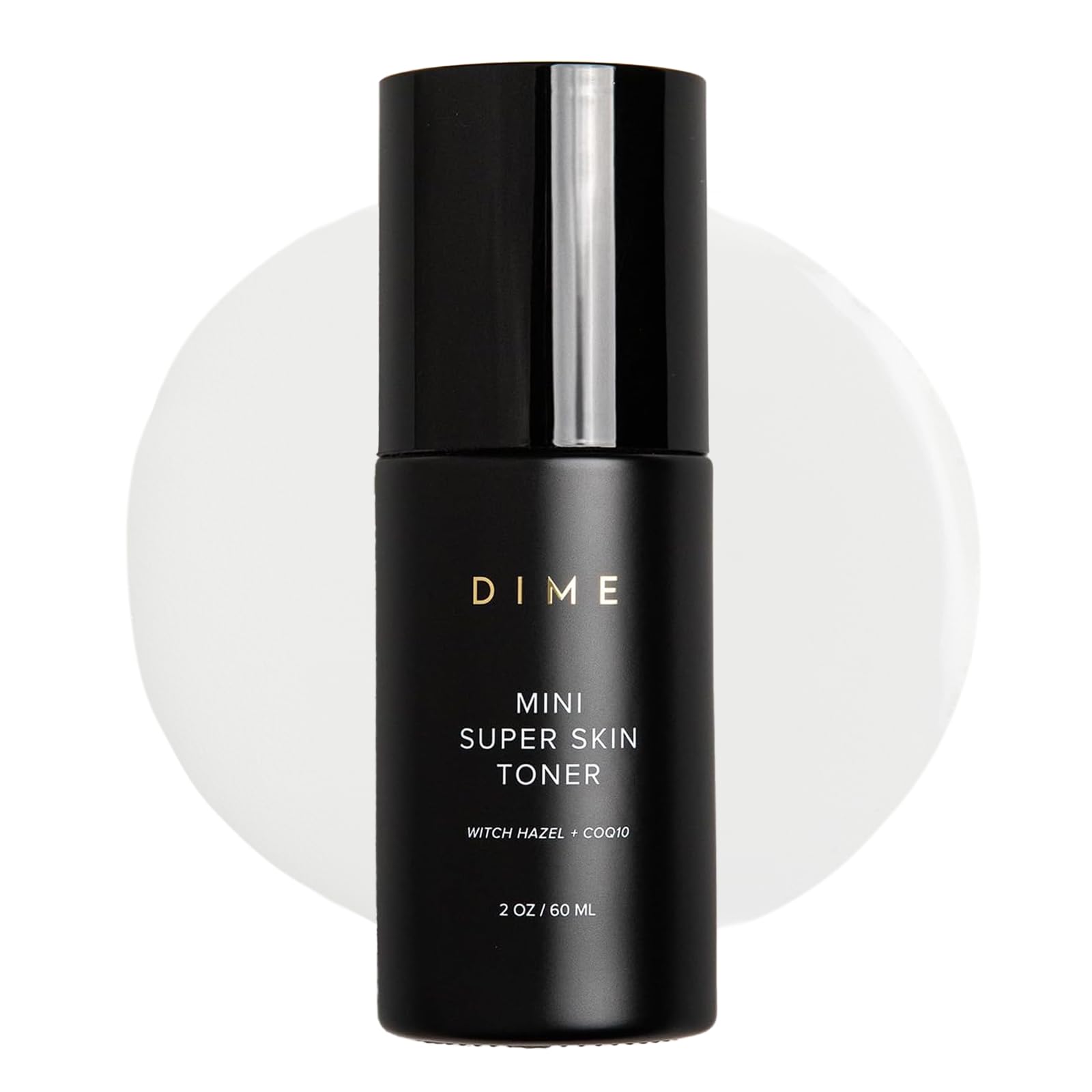 DIME Mini Super Skin Toner, bouteille claire, tonifie en douceur.