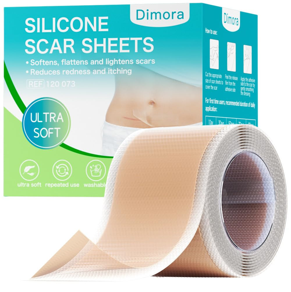 Rouleau Dimora en silicone médical ultra-doux prêt à traiter les cicatrices.