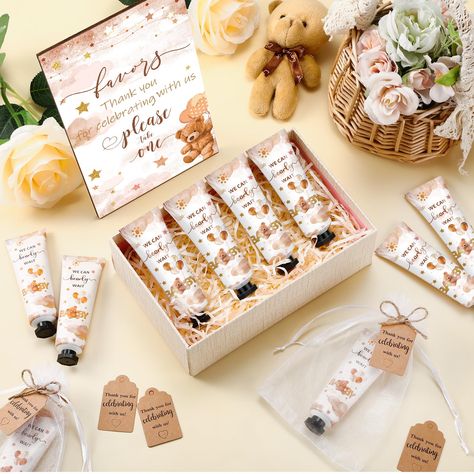 Dimsile crèmes mains ours brun – soin pratique pour les invités.