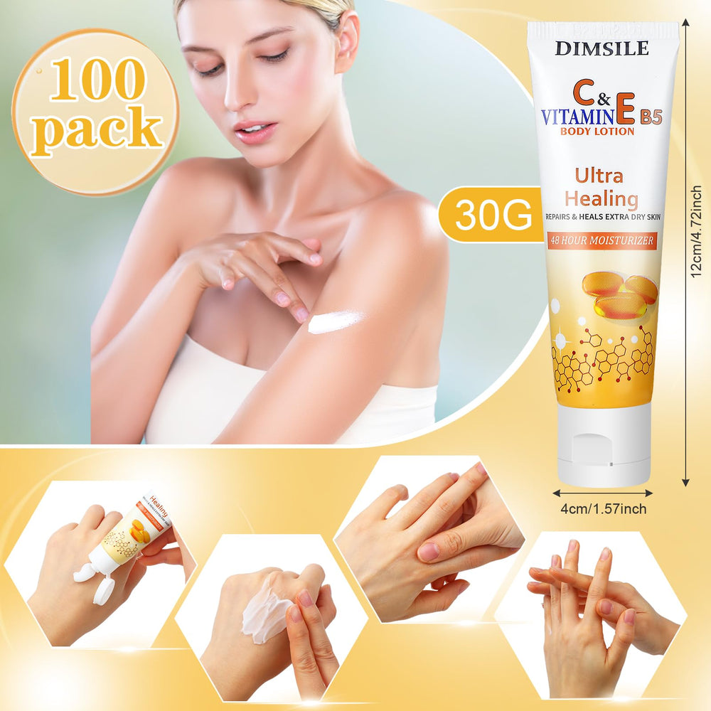 Lotion Dimsile format voyage avec capuchon bascule, usage facile et sans fuite.
