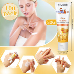 Lotion Dimsile format voyage avec capuchon bascule, usage facile et sans fuite.