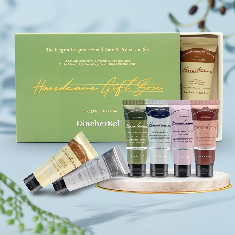 DincherBel coffret Crèmes Mains Usage Voyage Portable: format compact idéal pour déplacements.