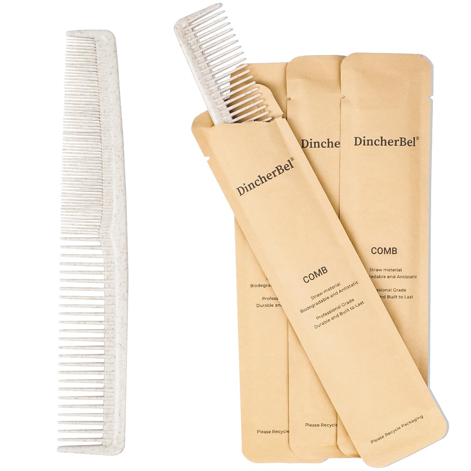 DincherBel peigne paille de blé, ensemble de 100, léger et pratique.