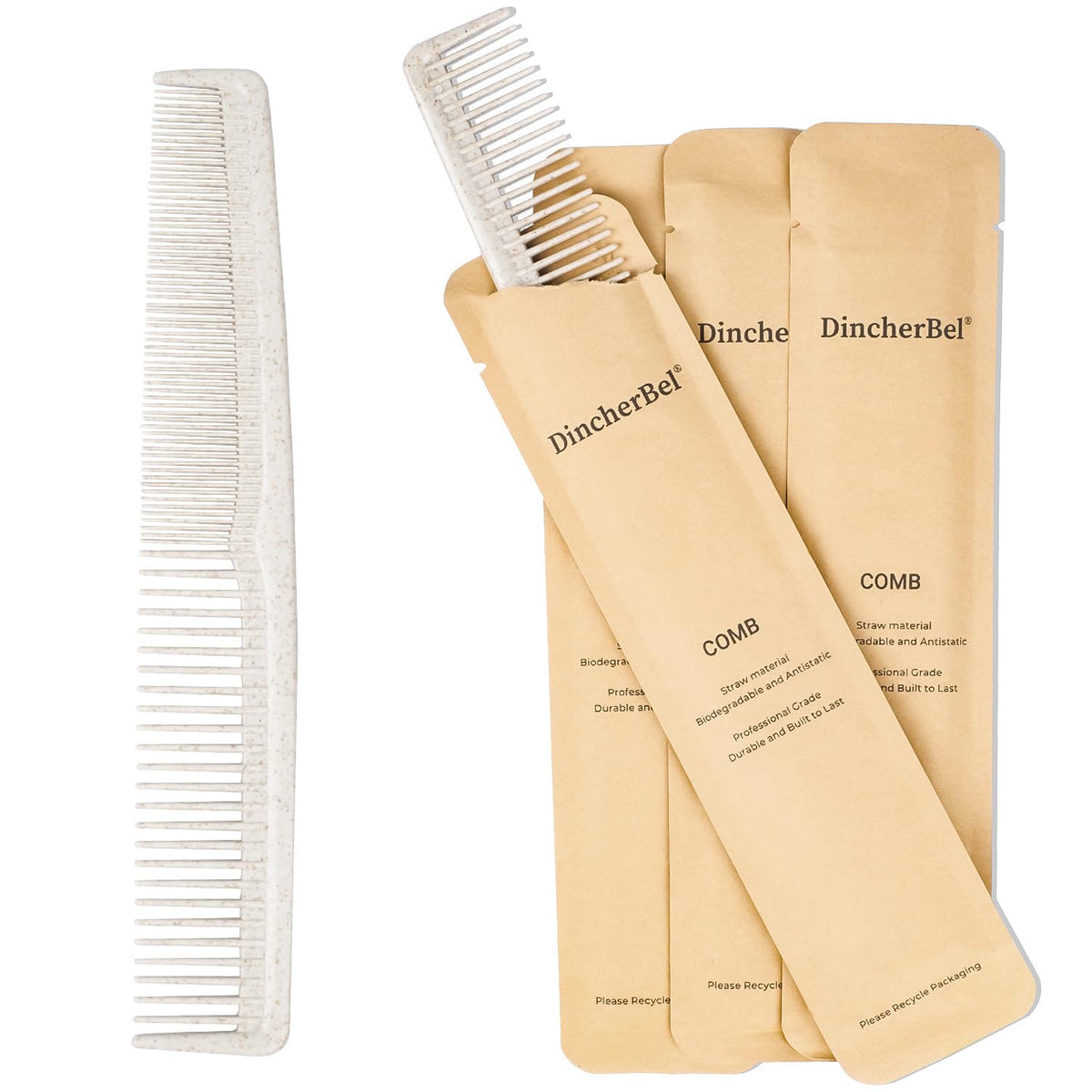 DincherBel peigne paille de blé, ensemble de 100, léger et pratique.