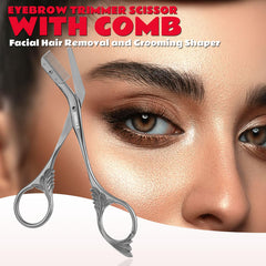 DINNAT ciseaux sourcils en acier inoxydable, coupe nette et durable.