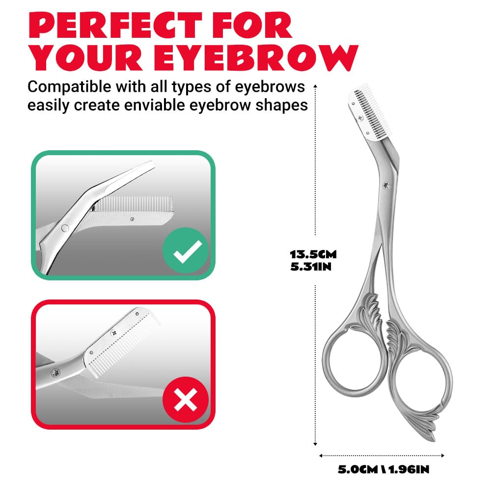 DINNAT ciseaux sourcils précision professionnelle, design léger et stable.