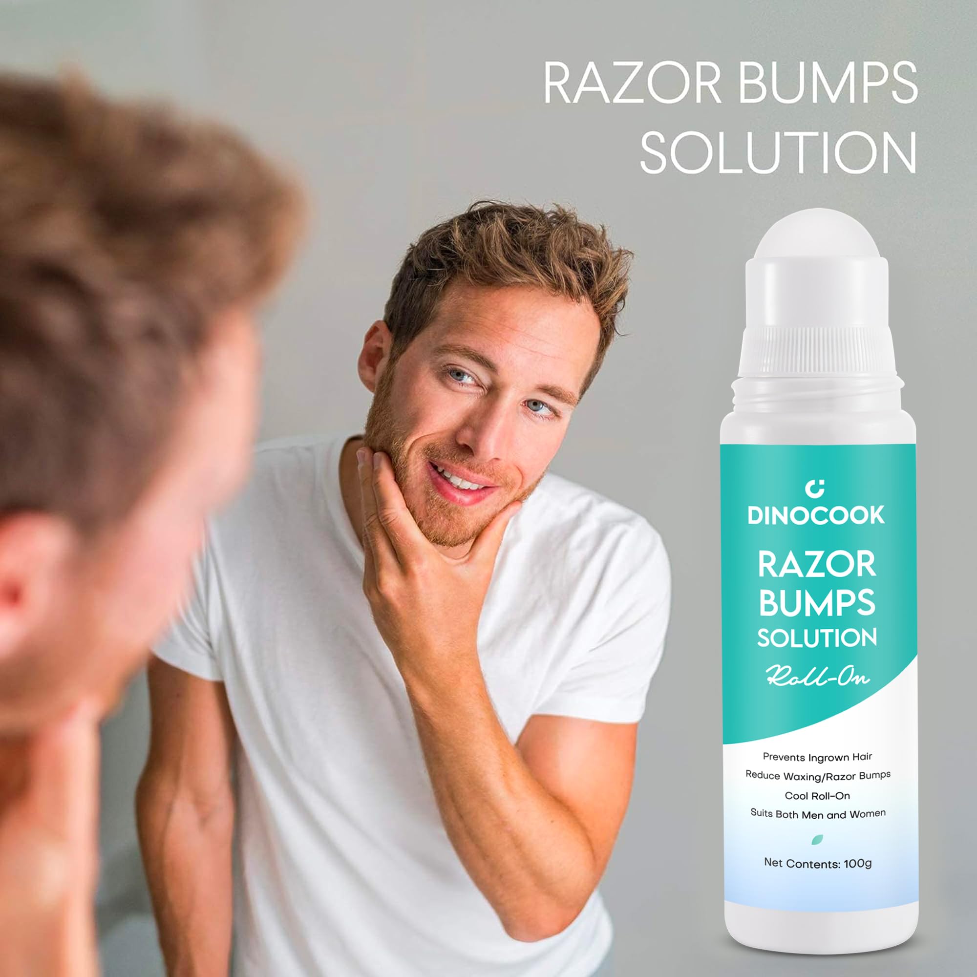 Dinocook Serum Cou : soulagement ciblé après rasage quotidien.