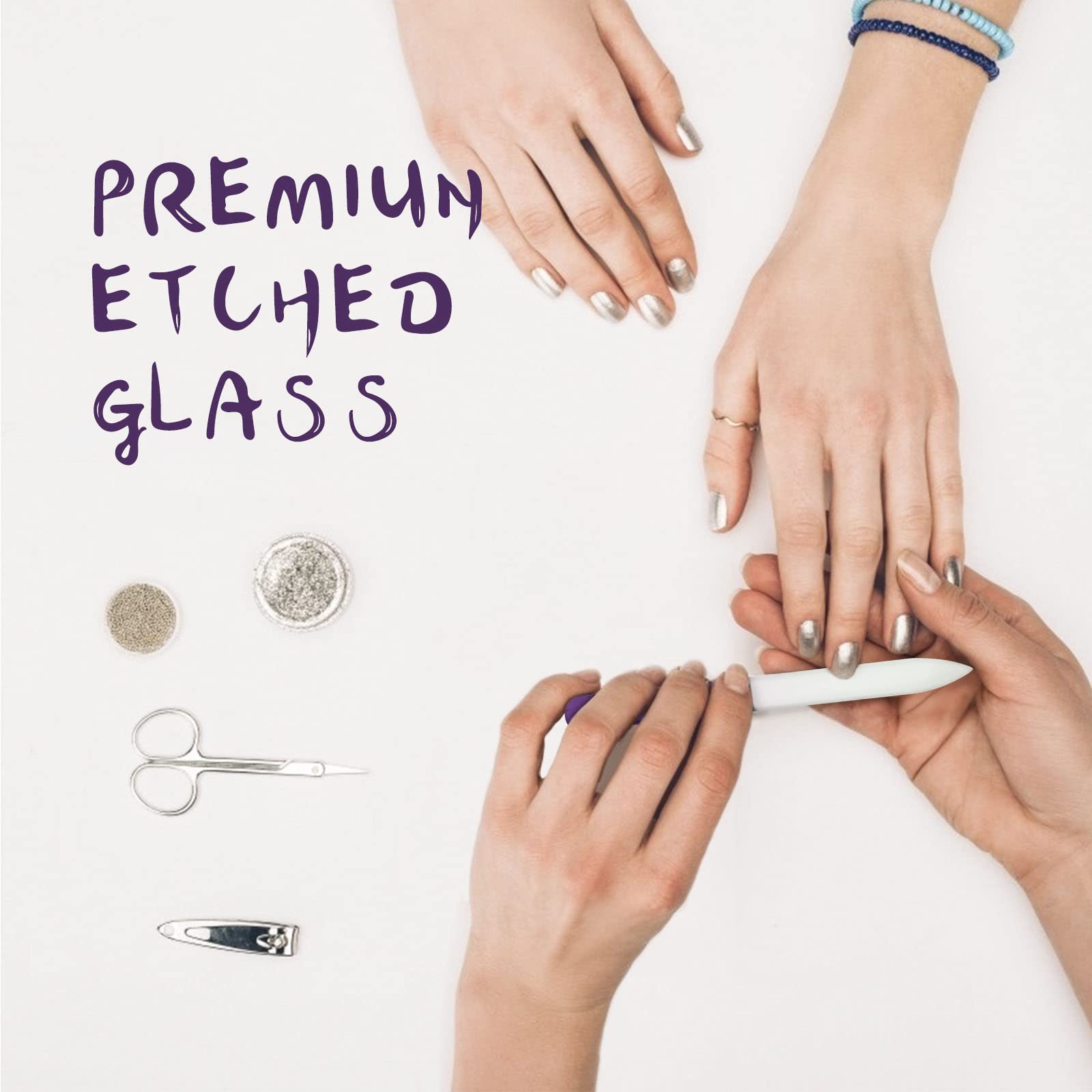 Diodiva fichier en verre double-face, fini lisse pour ongles naturels sans effort.