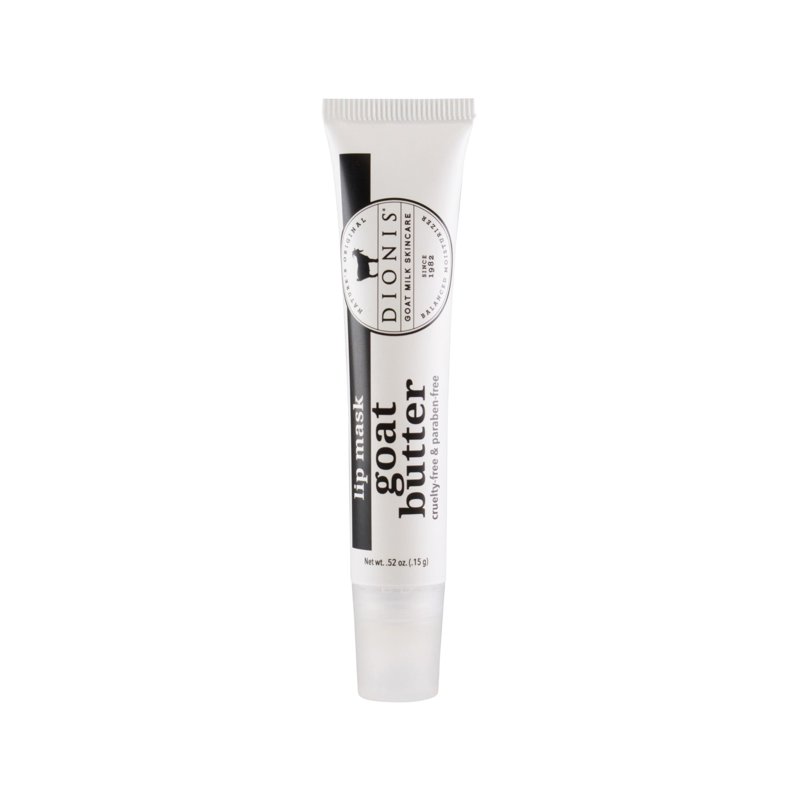 Dionis Beurre Chèvre Masque Lèvres Nuit montrant le pot, hydratation nocturne.
