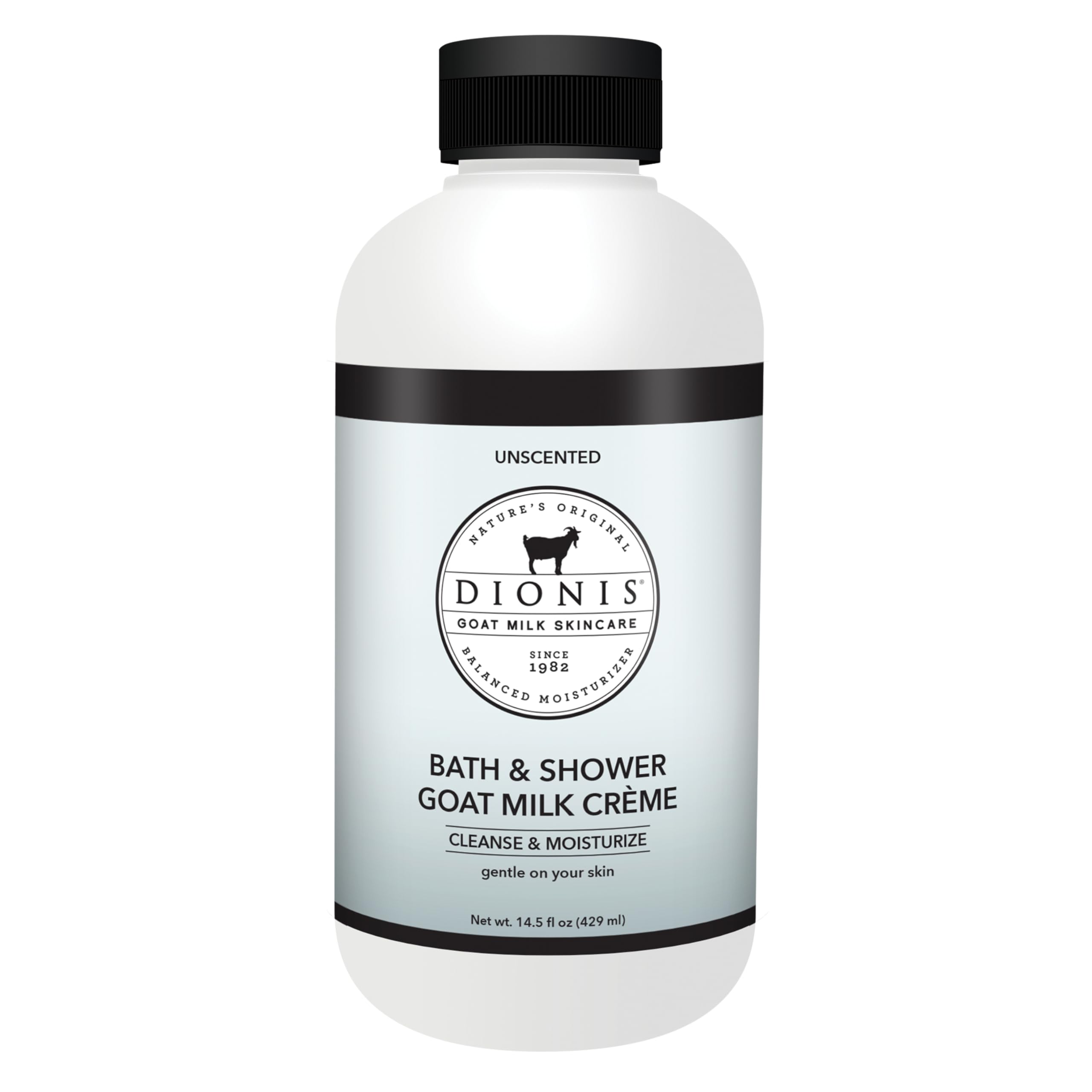 Dionis lait chèvre sans parfum — bouteille prête pour le bain quotidien.