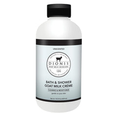 Dionis lait chèvre sans parfum — bouteille prête pour le bain quotidien.